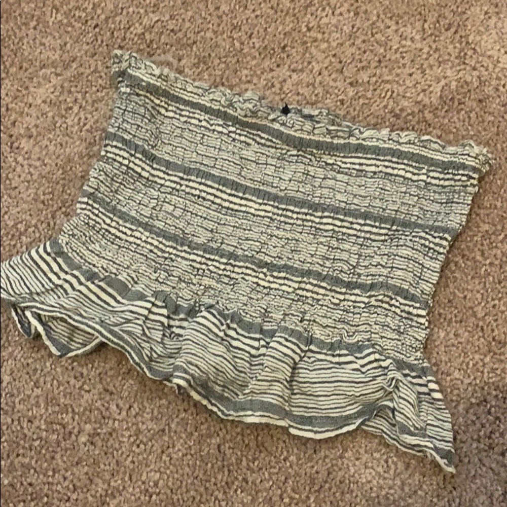 American Eagle peplum tube top